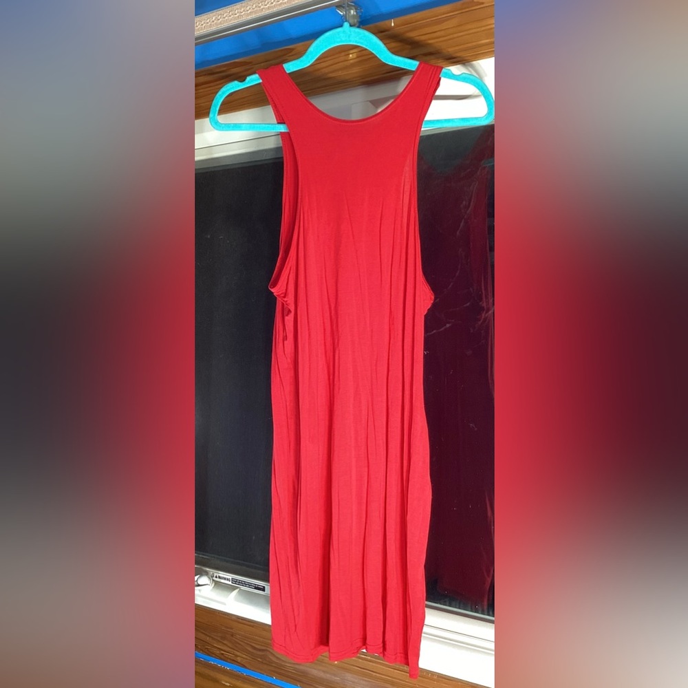 Boohoo Red Racer Neck Bodycon Dress US Size 10